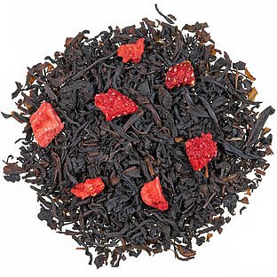 Erdbeer Sahne Schwarztee-Mischung - Leos-Tee